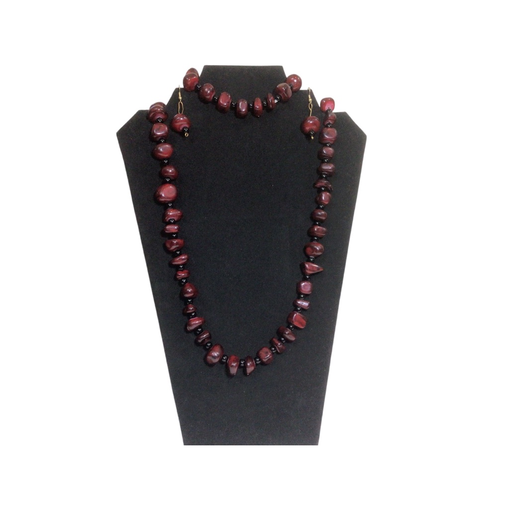 Chunky Jasper Stone Necklace Set New
